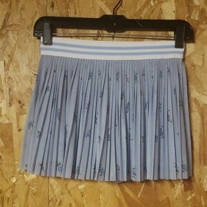 Vanilla Star Blue Pleated Skater Skirt